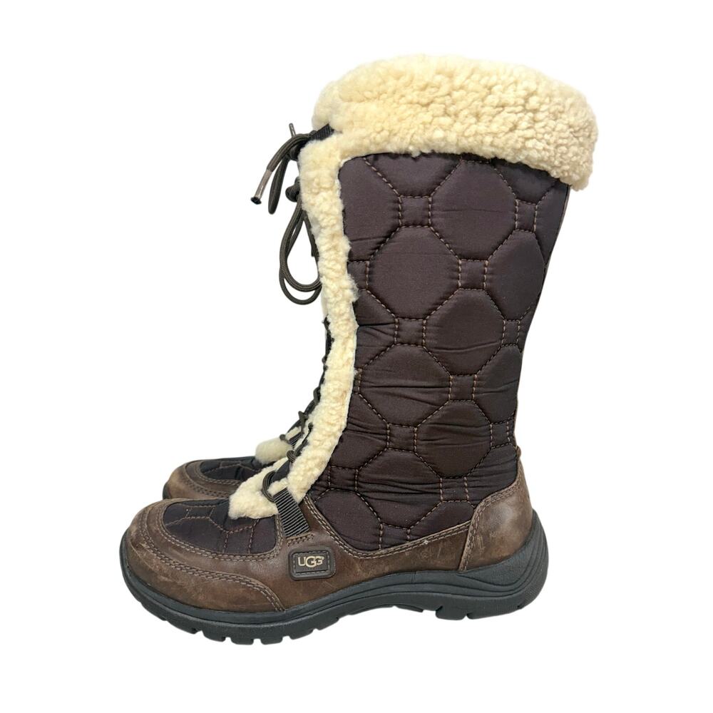 UGG Capstone Shearling Vibram Waterproof Snow Boots Brown Women’s Size 7